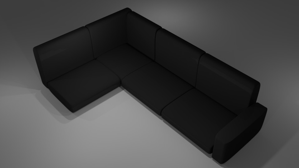 Black Couch (No Legs) preview image 1